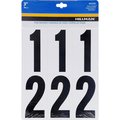 Hillman 3 in. Black Vinyl Self-Adhesive Number Set 0-9 23 pc, 6PK 842274